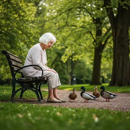 Feeding the ducks