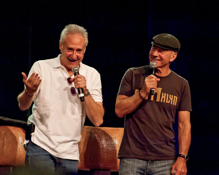 With Brent Spiner, 2010. Beth Madison, CC BY 2.0, Wikimedia Commons